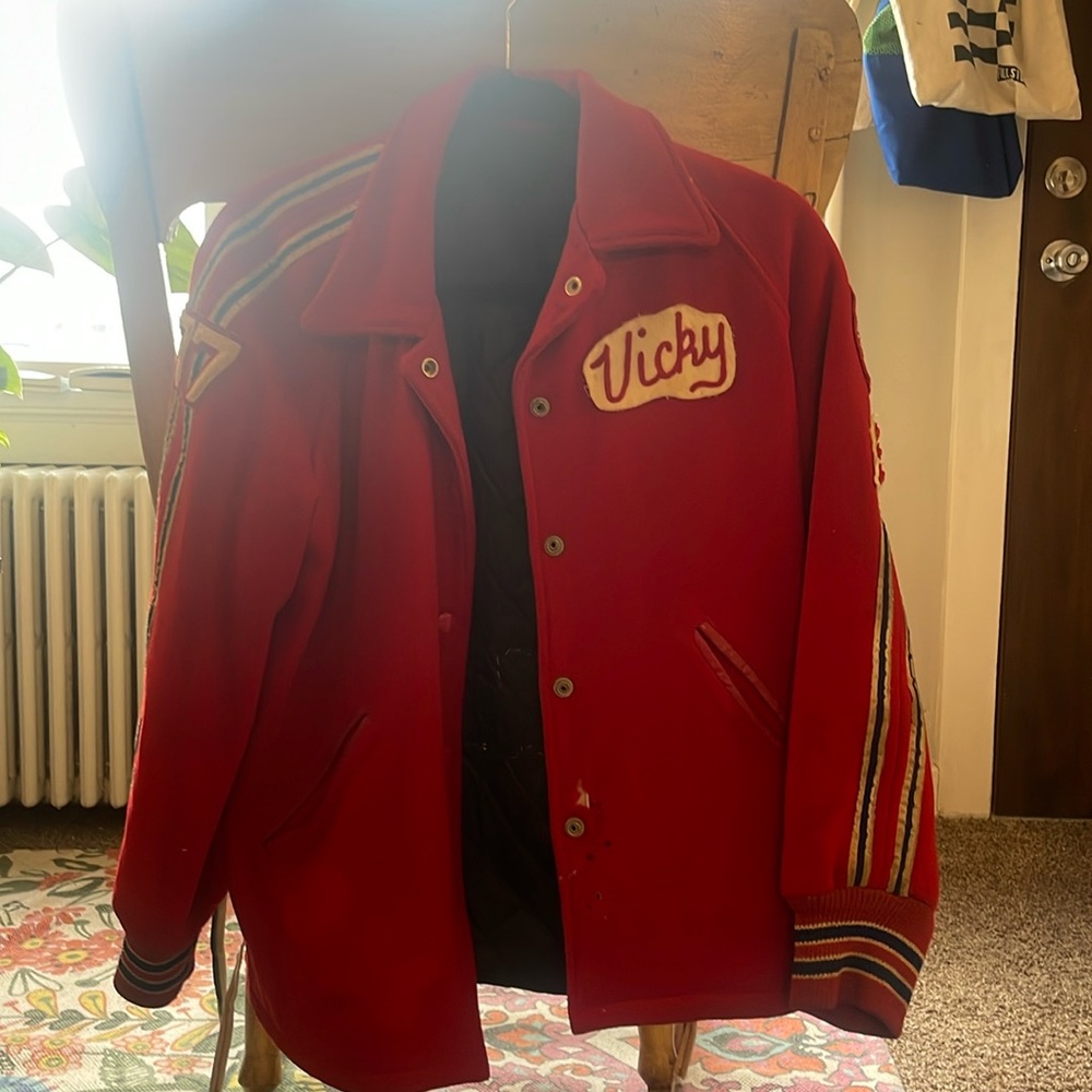 Vintage Red Bomber women’s jacket